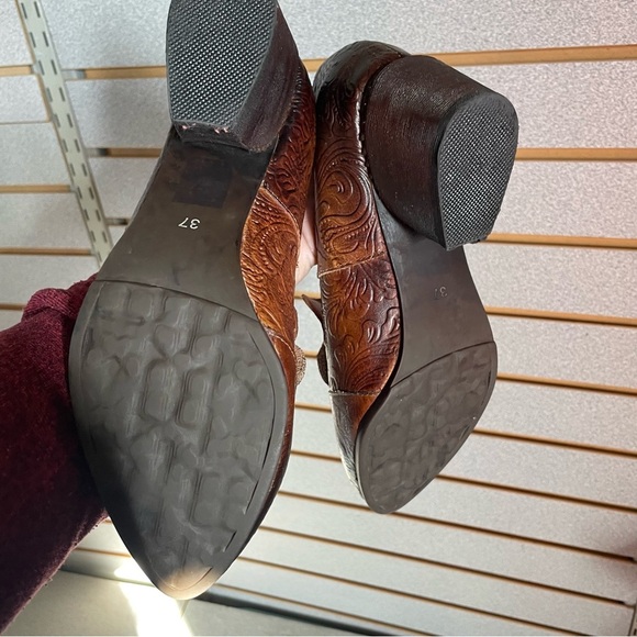 Spring Step L'Artiste Noora sz 6.51 Women's Pump style shoes Floral Design Brown - Picture 4 of 8